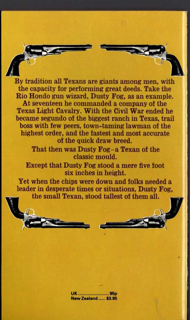 J.T. Edson  THE SMALL TEXAN magnified rear book cover image