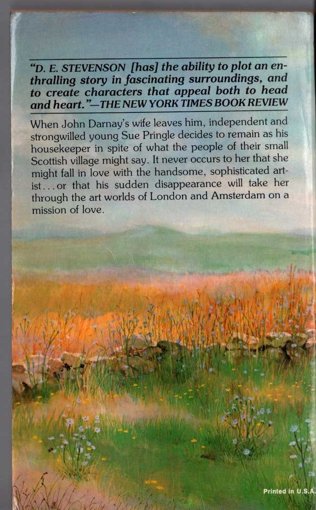 D.E. Stevenson  THE BAKER'S DAUGHTER magnified rear book cover image