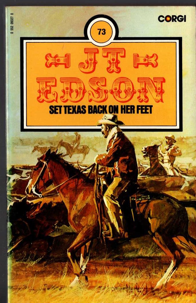 J.T. Edson  SET TEXAS BACK ON HER FEET front book cover image