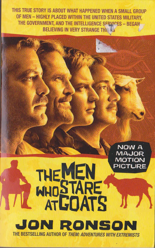 Jon Ronson  THE MEN WHO STARE AT GOATS front book cover image