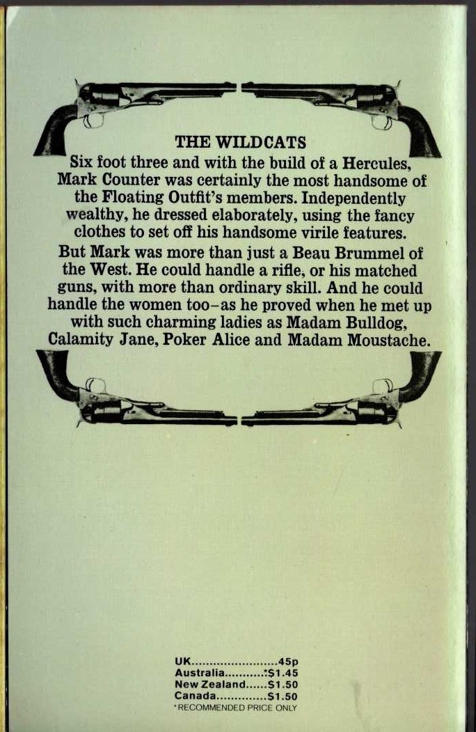 J.T. Edson  THE WILDCATS magnified rear book cover image