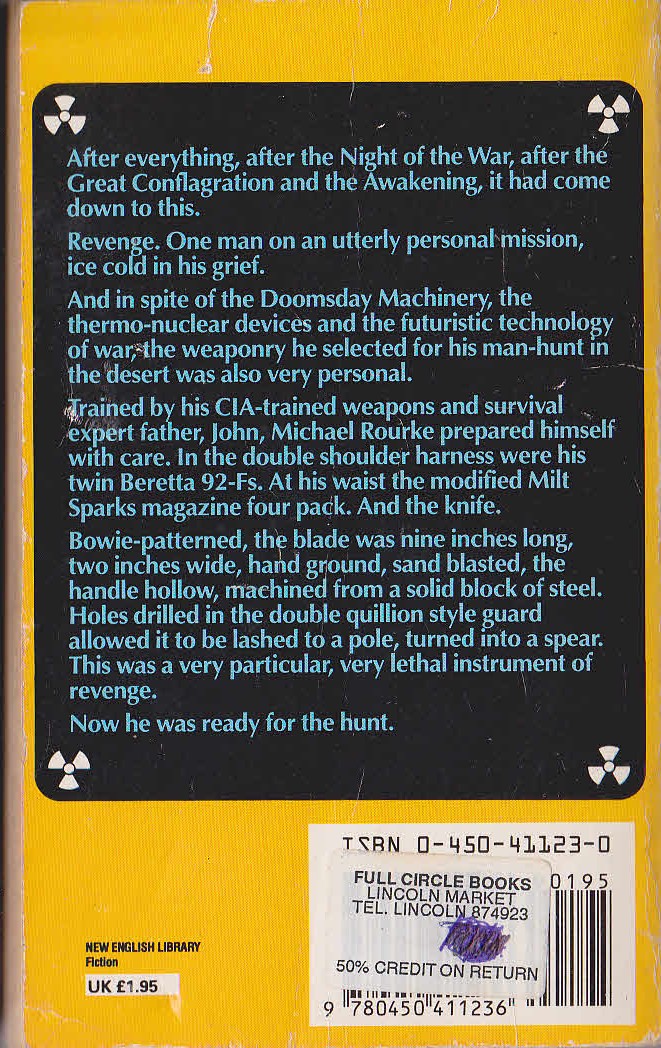 Jerry Ahern  THE SURVIVALIST No.14: The Terror magnified rear book cover image