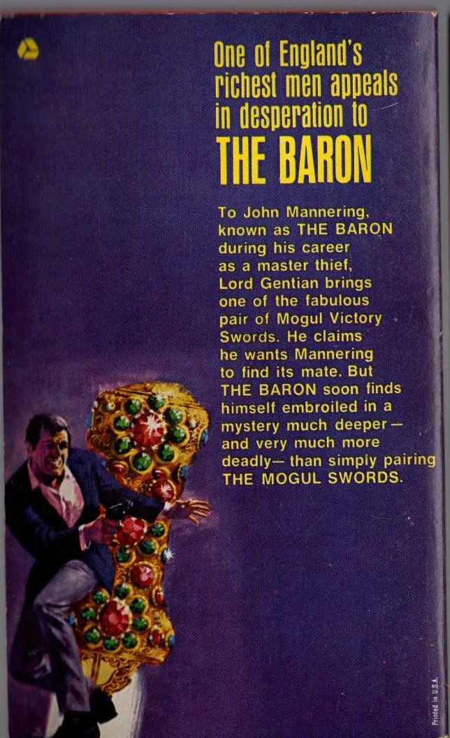 Anthony Morton  THE BARON AND THE MOGUL SWORDS magnified rear book cover image