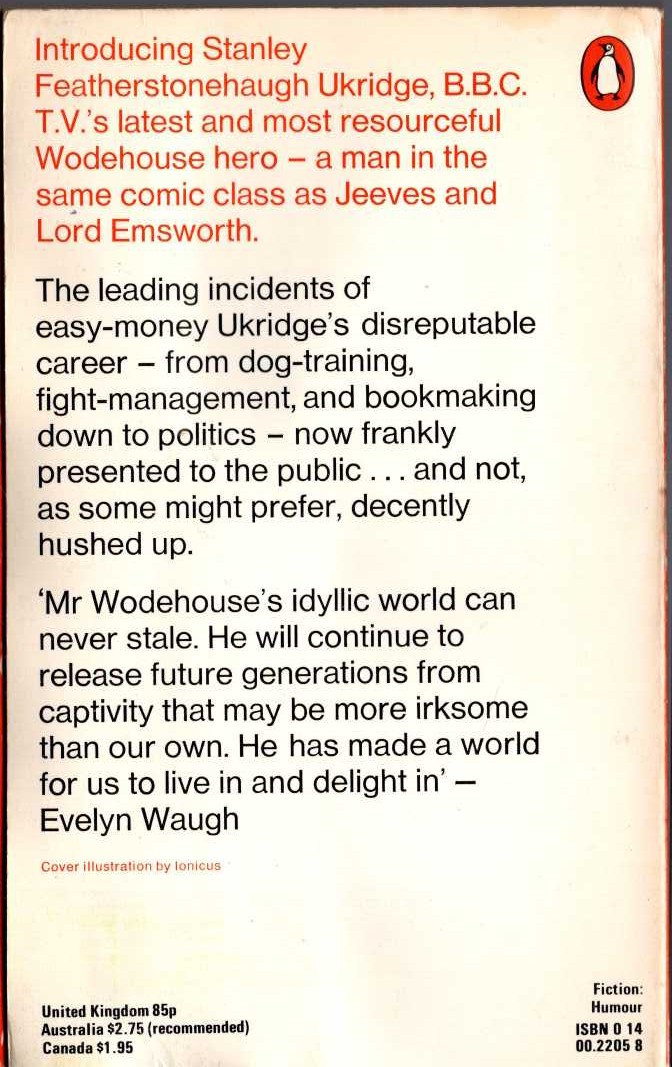 P.G. Wodehouse  UKRIDGE magnified rear book cover image