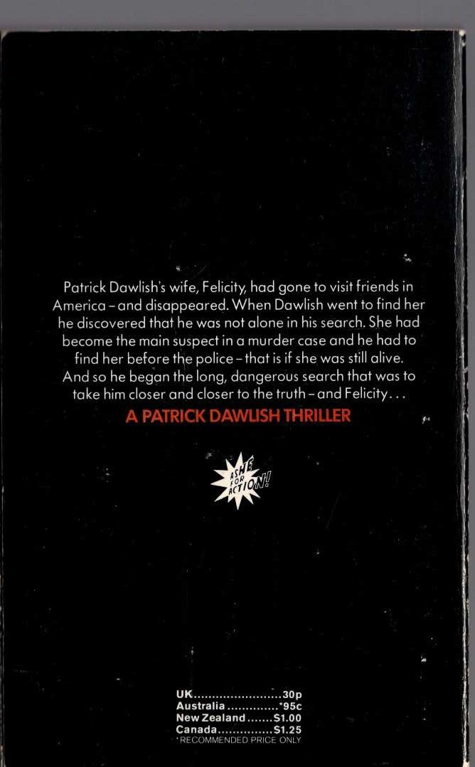 Gordon Ashe  THE LONG SEARCH magnified rear book cover image