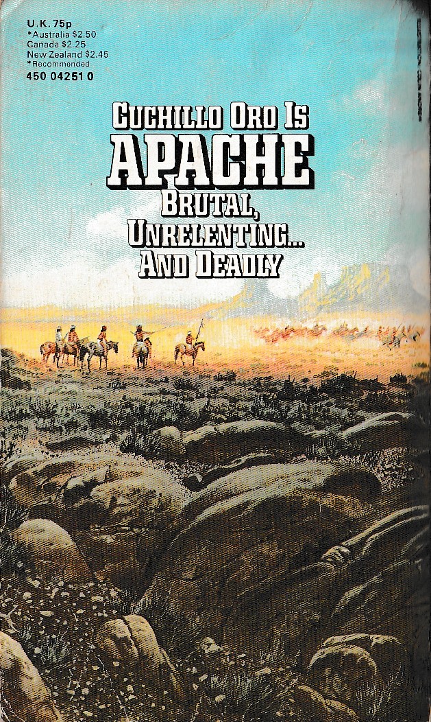 William M. James  APACHE 5: FORT TREACHERY magnified rear book cover image