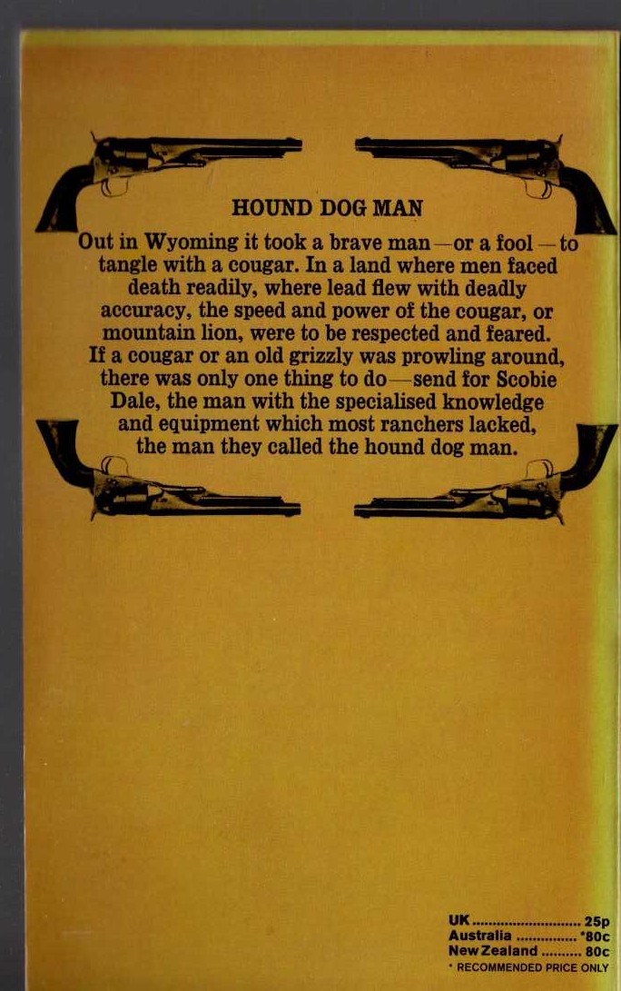 J.T. Edson  HOUND DOG MAN magnified rear book cover image