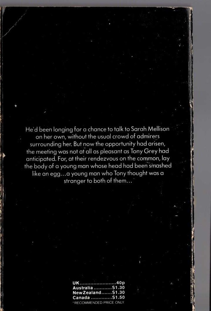Michael Halliday  QUARREL WITH MURDER magnified rear book cover image