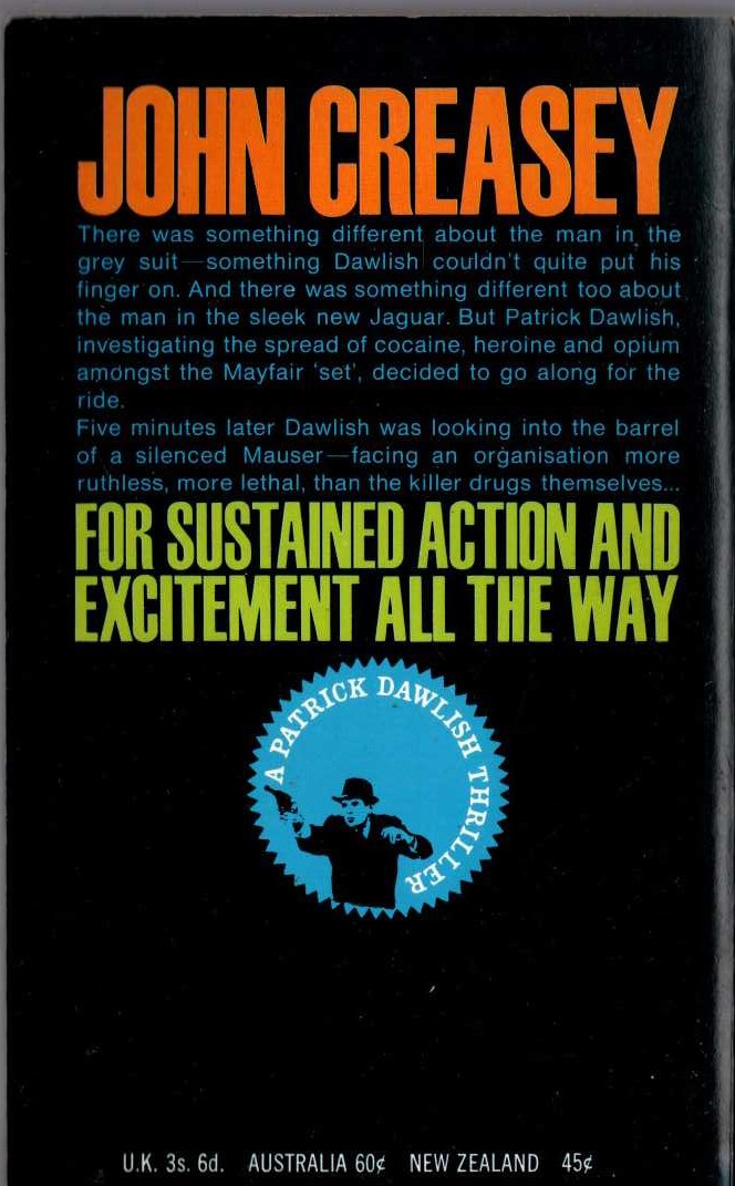 Gordon Ashe  TERROR BY DAY magnified rear book cover image