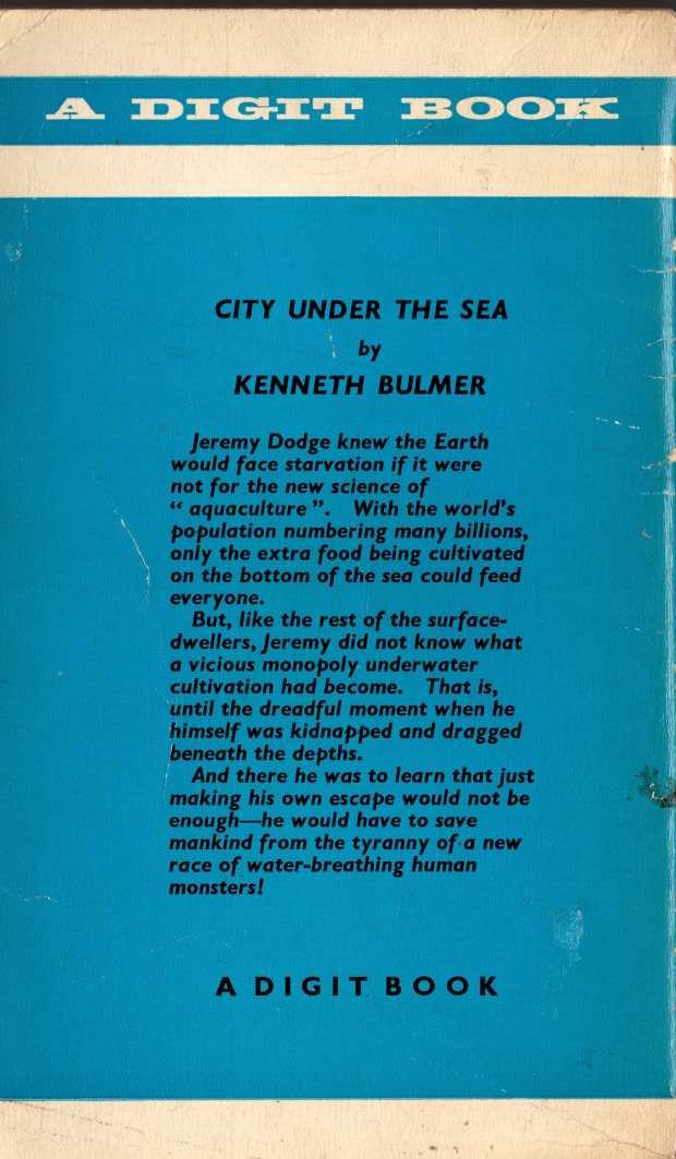Kenneth Bulmer  CITY UNDER THE SEA magnified rear book cover image