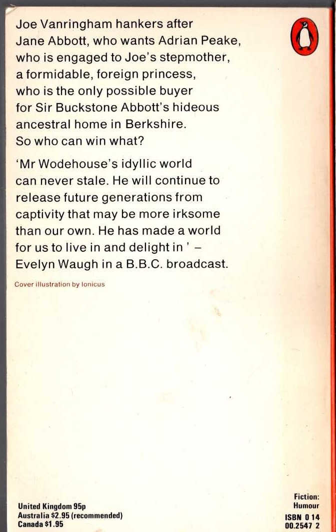 P.G. Wodehouse  SUMMER MOONSHINE magnified rear book cover image