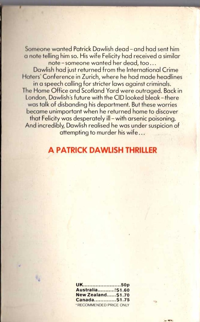 Gordon Ashe  A HERALD OF DOOM magnified rear book cover image