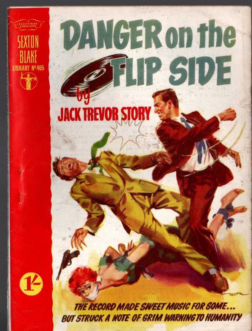 Jack Trevor Story  DANGER ON THE FLIP SIDE (Sexton Blake) front book cover image