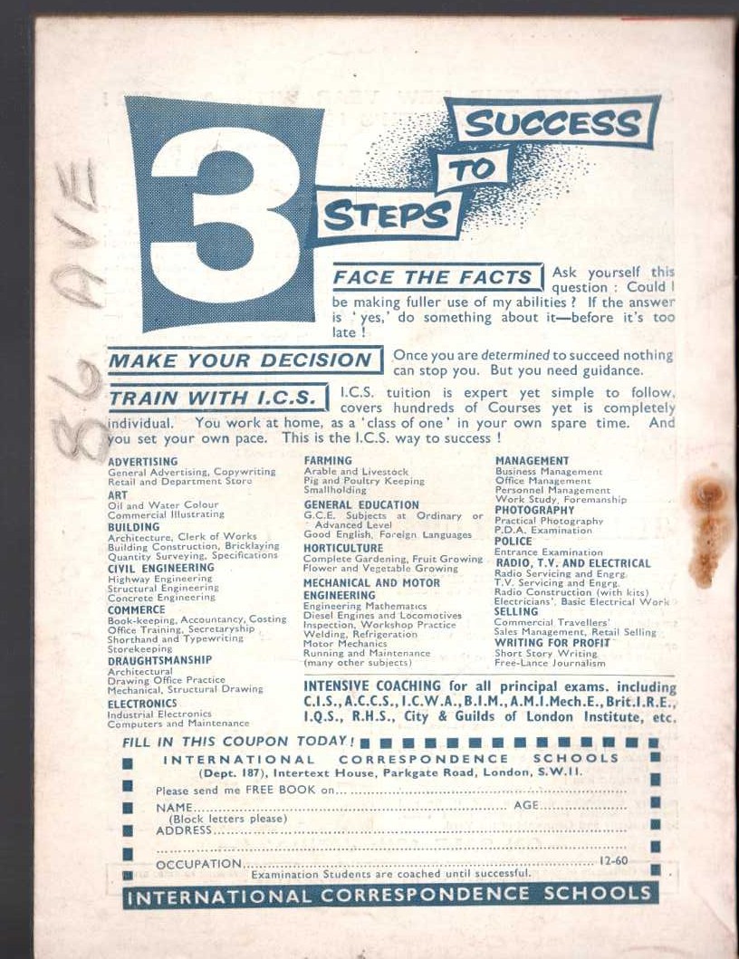 Jack Trevor Story  DANGER ON THE FLIP SIDE (Sexton Blake) magnified rear book cover image