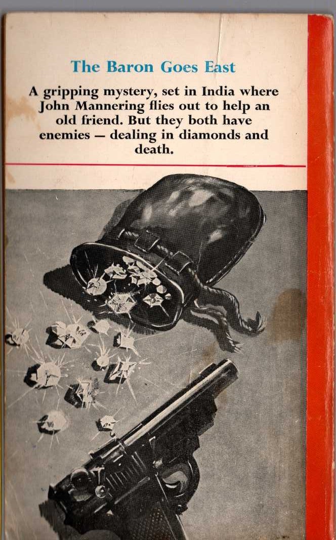 Anthony Morton  THE BARON GOES EAST magnified rear book cover image