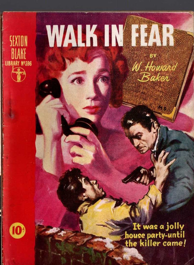 W.Howard Baker  WALK IN FEAR (Sexton Blake) front book cover image