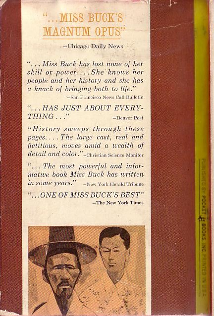 Pearl S. Buck  THE LIVING REED magnified rear book cover image