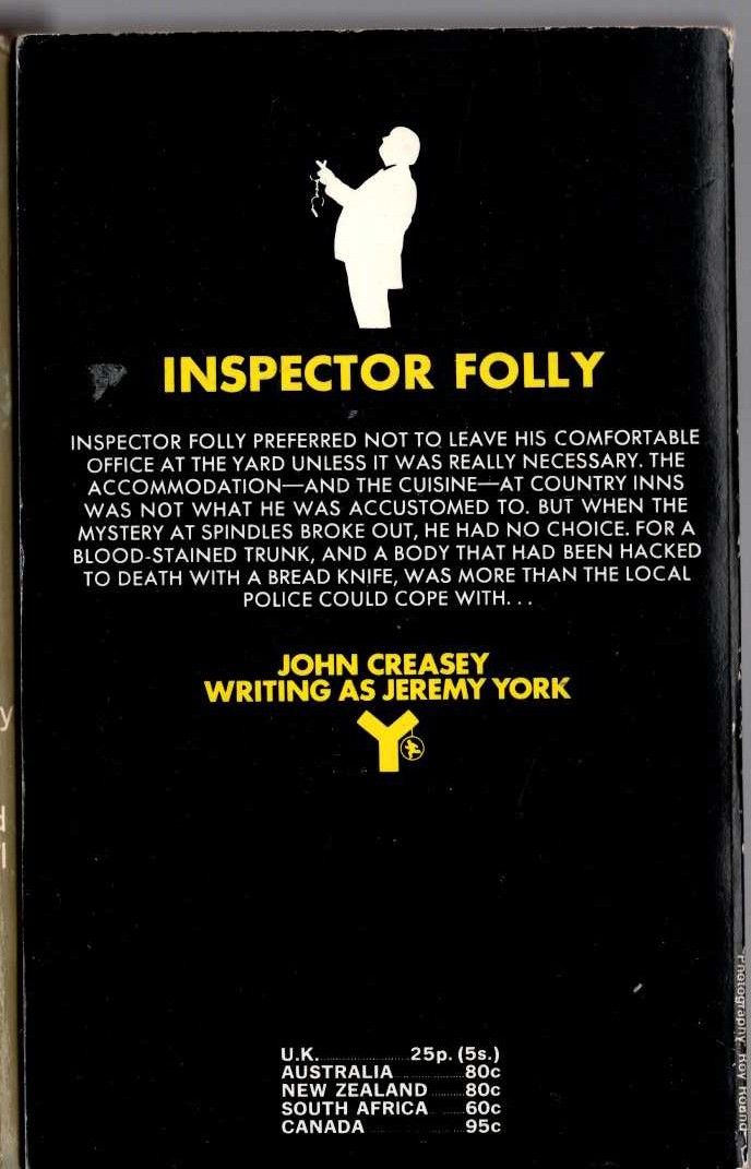 Jeremy York  FIND THE BODY magnified rear book cover image