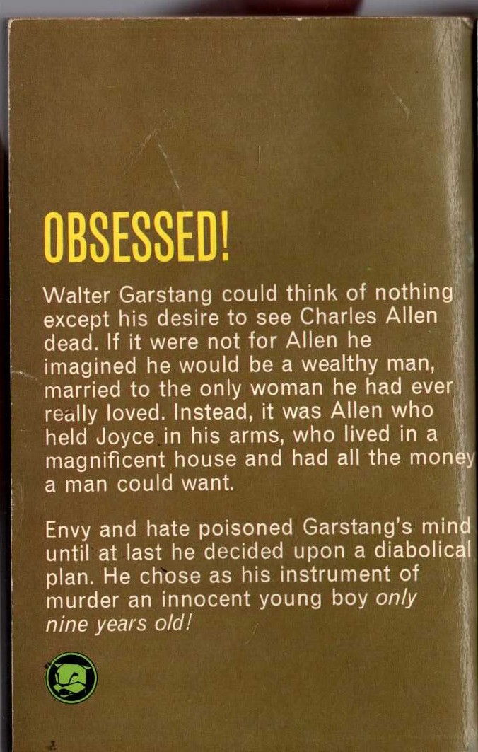 Jeremy York  SEEDS OF MURDER magnified rear book cover image