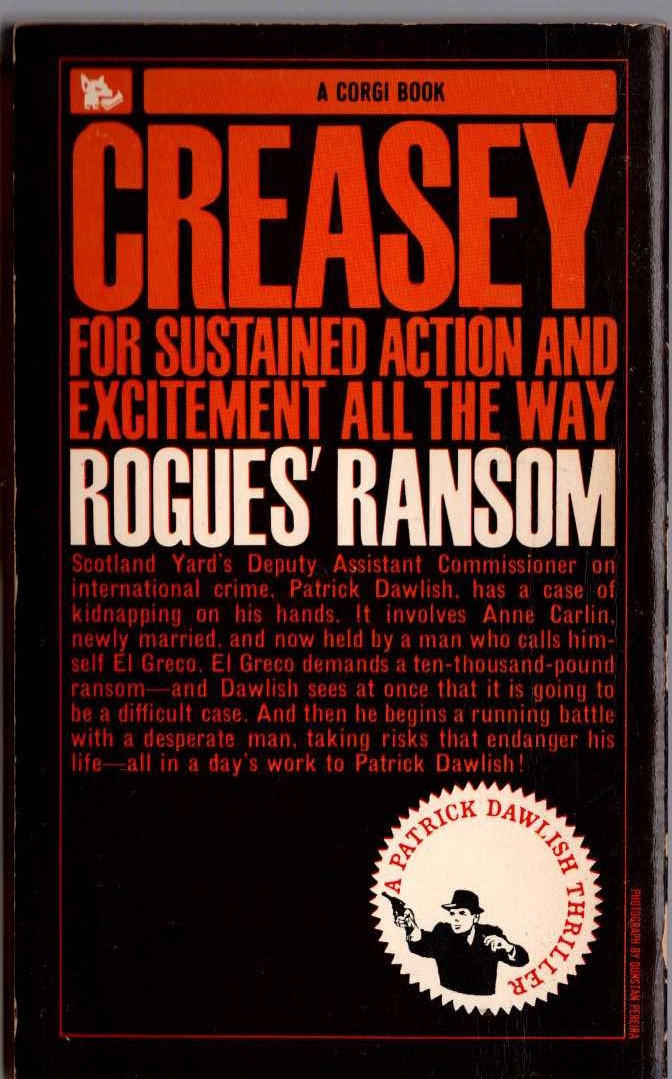 Gordon Ashe  ROGUES' RANSOM magnified rear book cover image