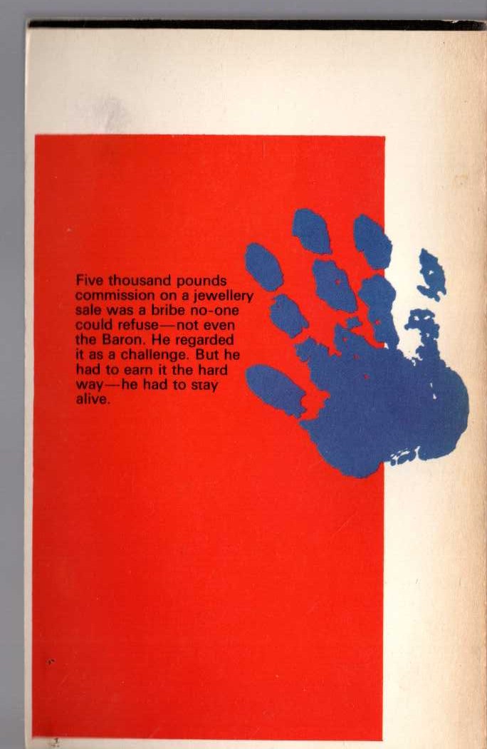 Anthony Morton  DANGER FOR THE BARON magnified rear book cover image