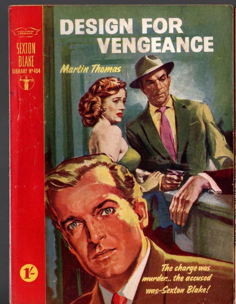 Martin Thomas  DESIGN FOR VENGEANCE (Sexton Blake) front book cover image
