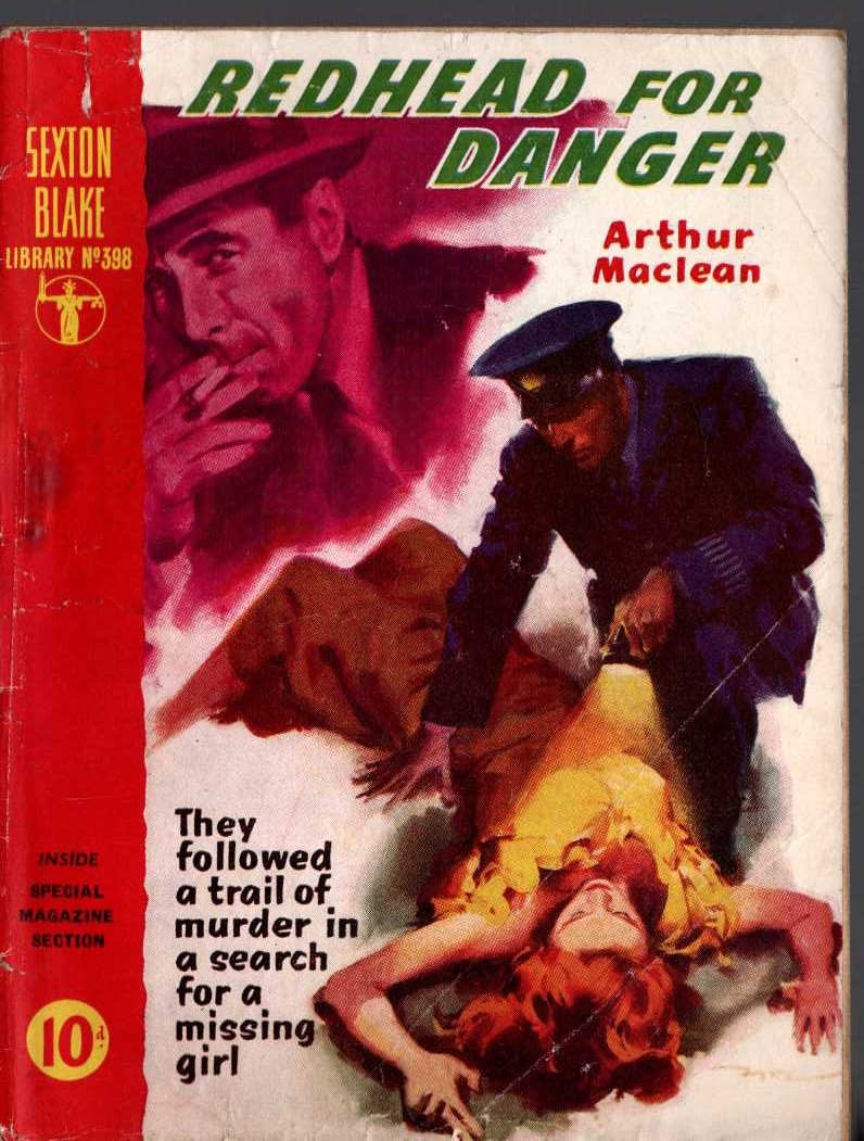 Arthur Maclean  REDHEAD FOR DANGER (Sexton Blake) front book cover image