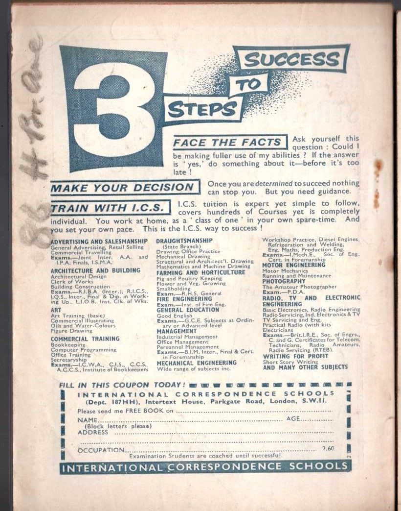 Arthur Maclean  MISSION TO MEXICO (Sexton Blake) magnified rear book cover image