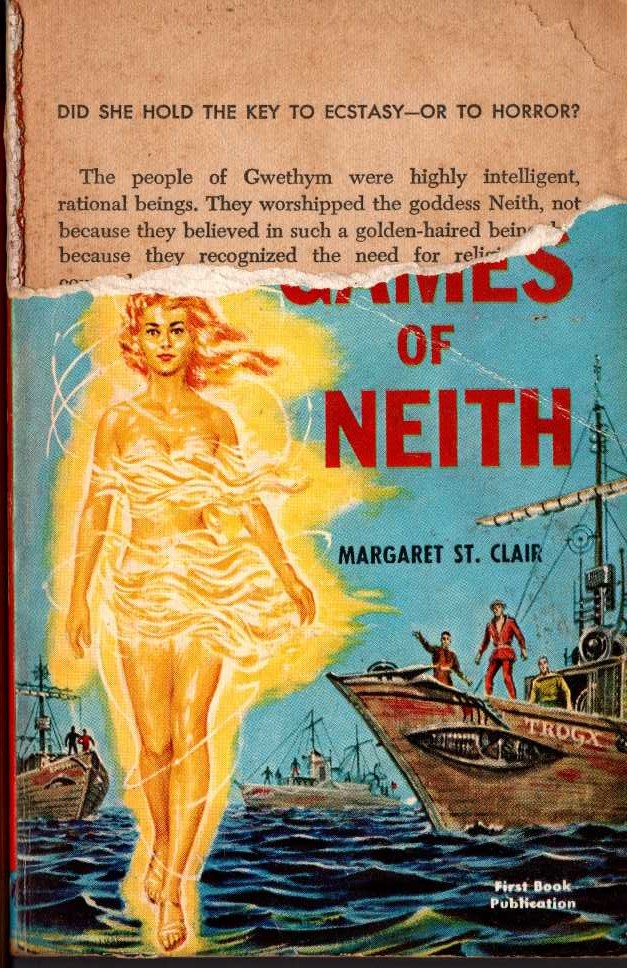 THE EARTH GODS ARE COMING / GAMES OF NEITH magnified rear book cover image