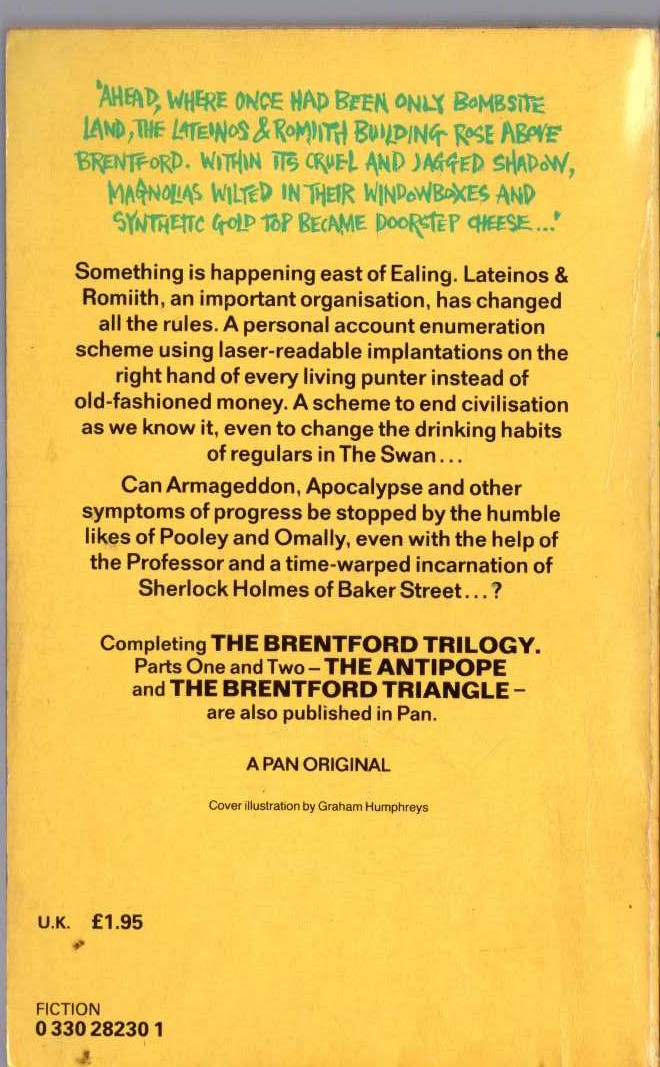 Michael Moorcock  THE CHAMPION OF GARATHORM magnified rear book cover image