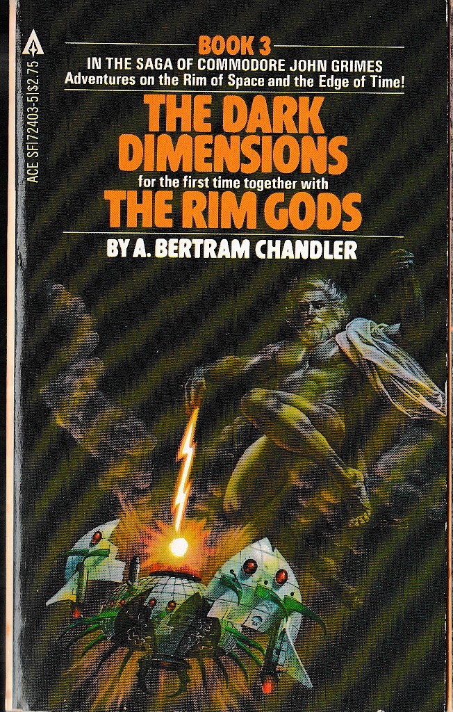 A.Bertram Chandler  THE DARK DIMENSIONS and THE RIM GODS front book cover image