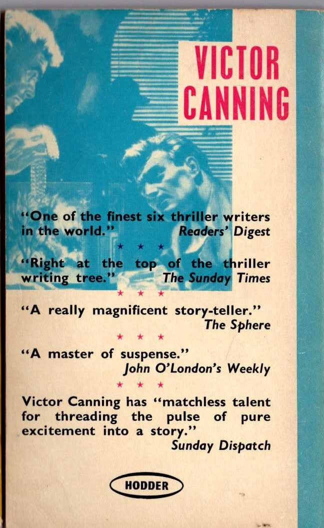 Victor Canning  THE MAN FROM THE TURKISH SLAVE magnified rear book cover image