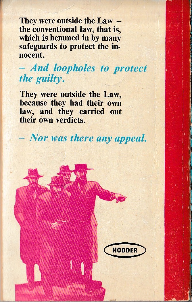 Edgar Wallace  THE LAW OF THE FOUR JUST MEN magnified rear book cover image