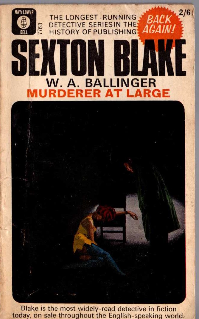 W.A. Ballinger  MURDERER AT LARGE (Sexton Blake) front book cover image