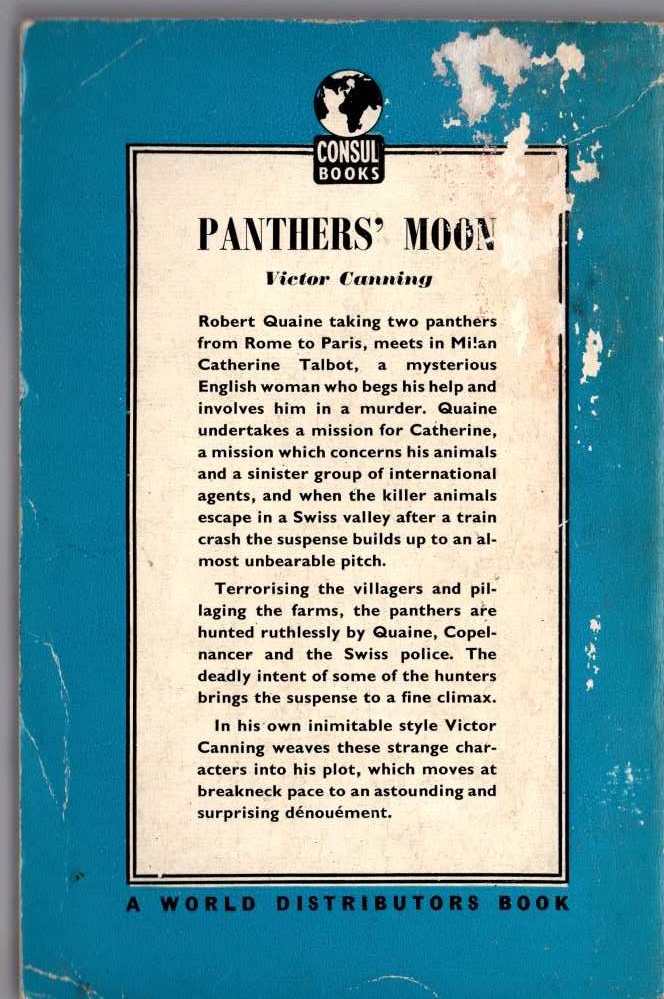 Victor Canning  PANTHERS' MOON magnified rear book cover image