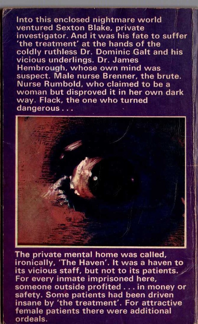 Martin Thomas  THE MIND KILLERS (Sexton Blake) magnified rear book cover image