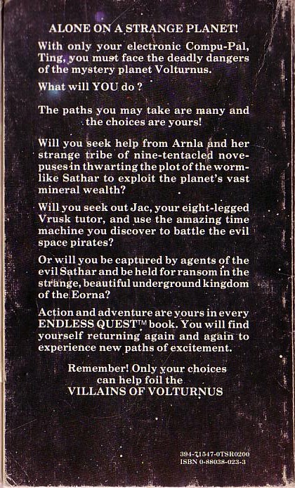 Jean - Blashfield  VILLAINS OF VOLTURNUS magnified rear book cover image
