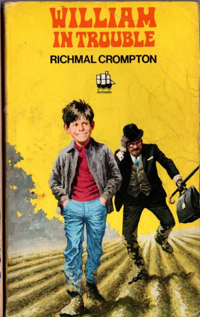 Richmal Crompton  WILLIAM IN TROUBLE front book cover image