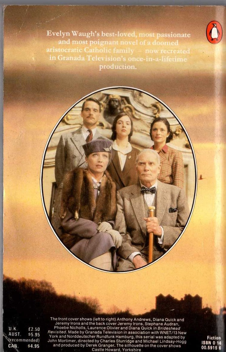 Evelyn Waugh  BRIDESHEAD REVISITED (Film tie-in) magnified rear book cover image