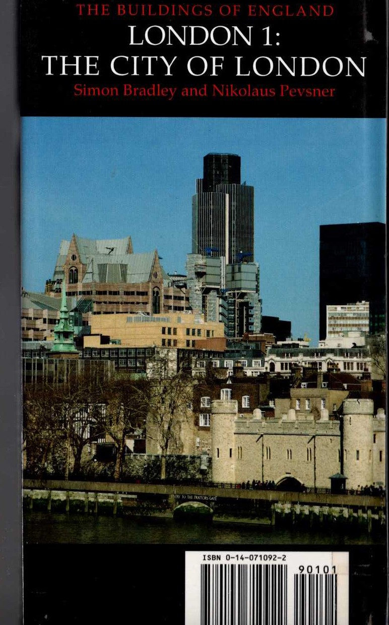 LONDON 1: THE CITY OF LONDON (Buildings of England) magnified rear book cover image