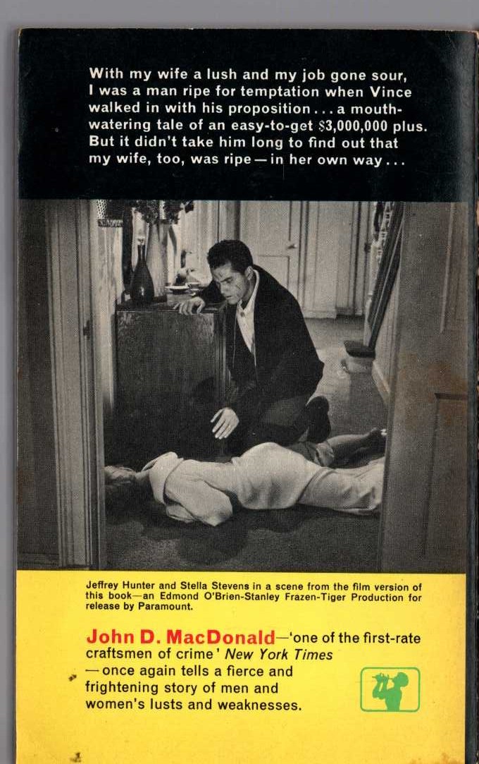 John D. MacDonald  MAN-TRAP [SOFT TOUCH] magnified rear book cover image