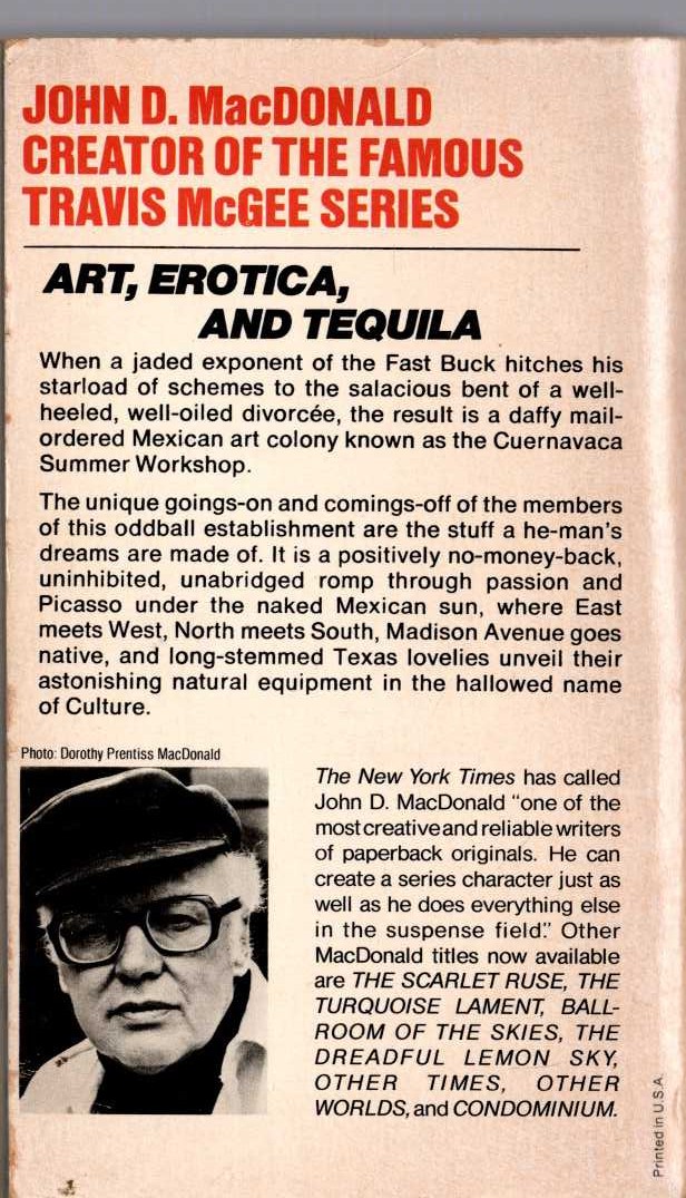 John D. MacDonald  PLEASE WRITE FOR DETAILS magnified rear book cover image
