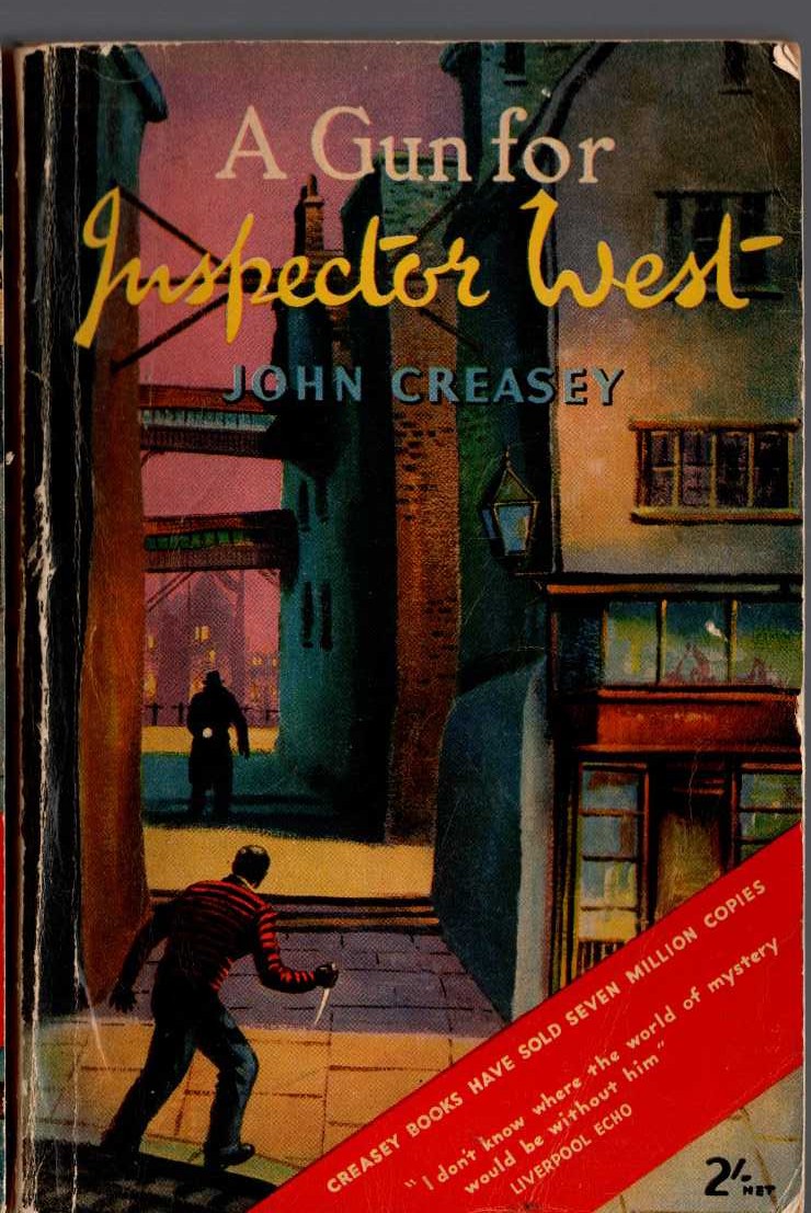 John Creasey  A GUN FOR INSEPCTOR WEST front book cover image