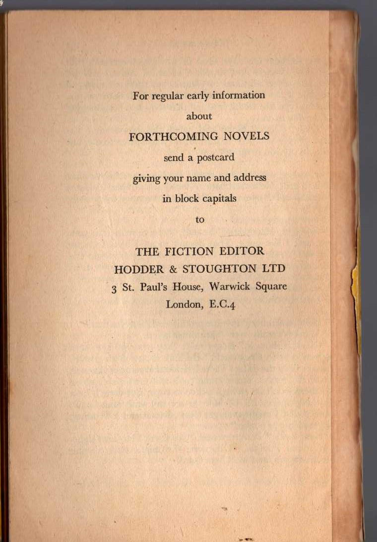 John Creasey  A GUN FOR INSEPCTOR WEST magnified rear book cover image