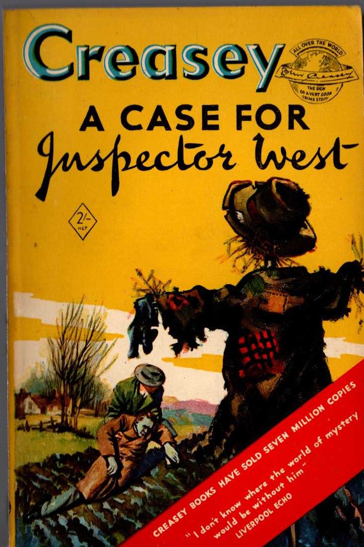 John Creasey  A CASE FOR INSPECTOR WEST front book cover image