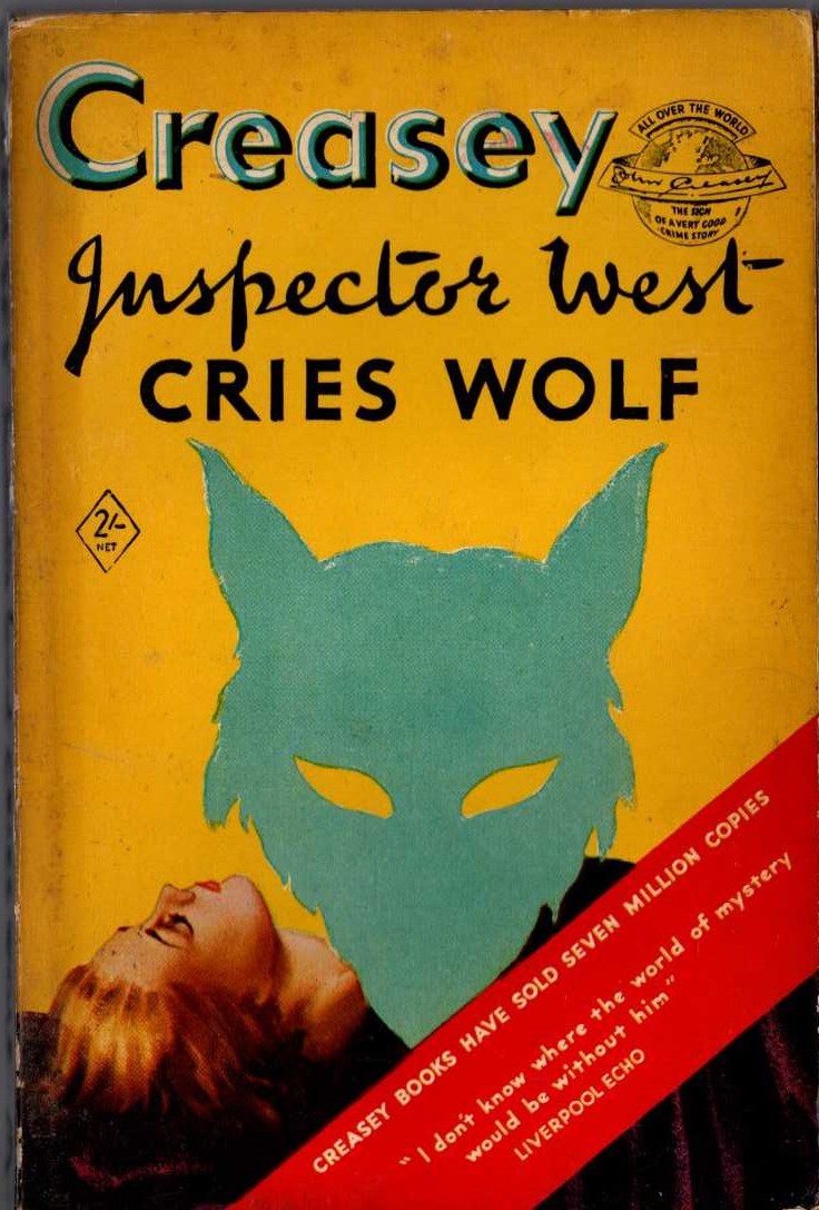 John Creasey  INSPECTOR WEST CRIES WOLF front book cover image