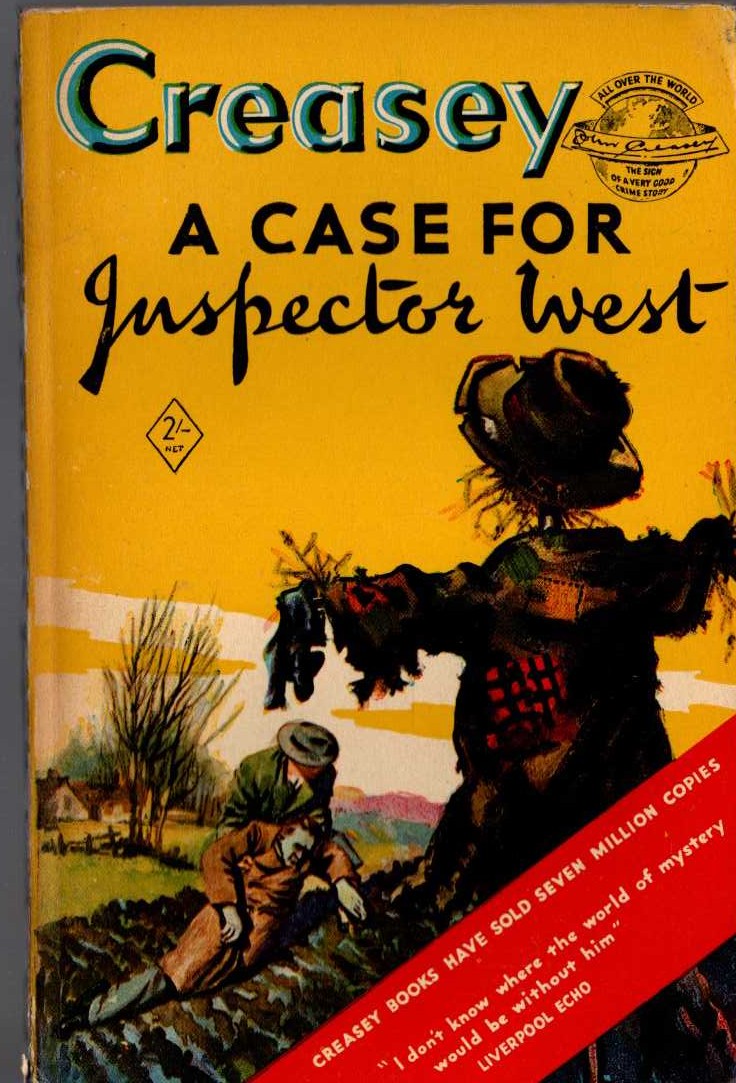 John Creasey  A CASE FOR INSPECTOR WEST front book cover image