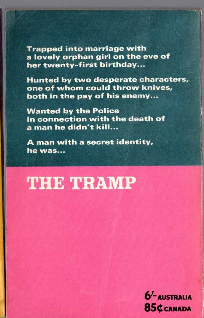 Edgar Wallace  THE TRAMP magnified rear book cover image
