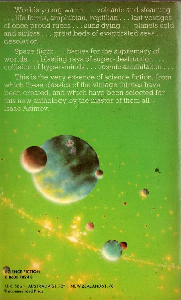 Isaac Asimov (Edits) BEFORE THE GOLDEN AGE 2 magnified rear book cover image