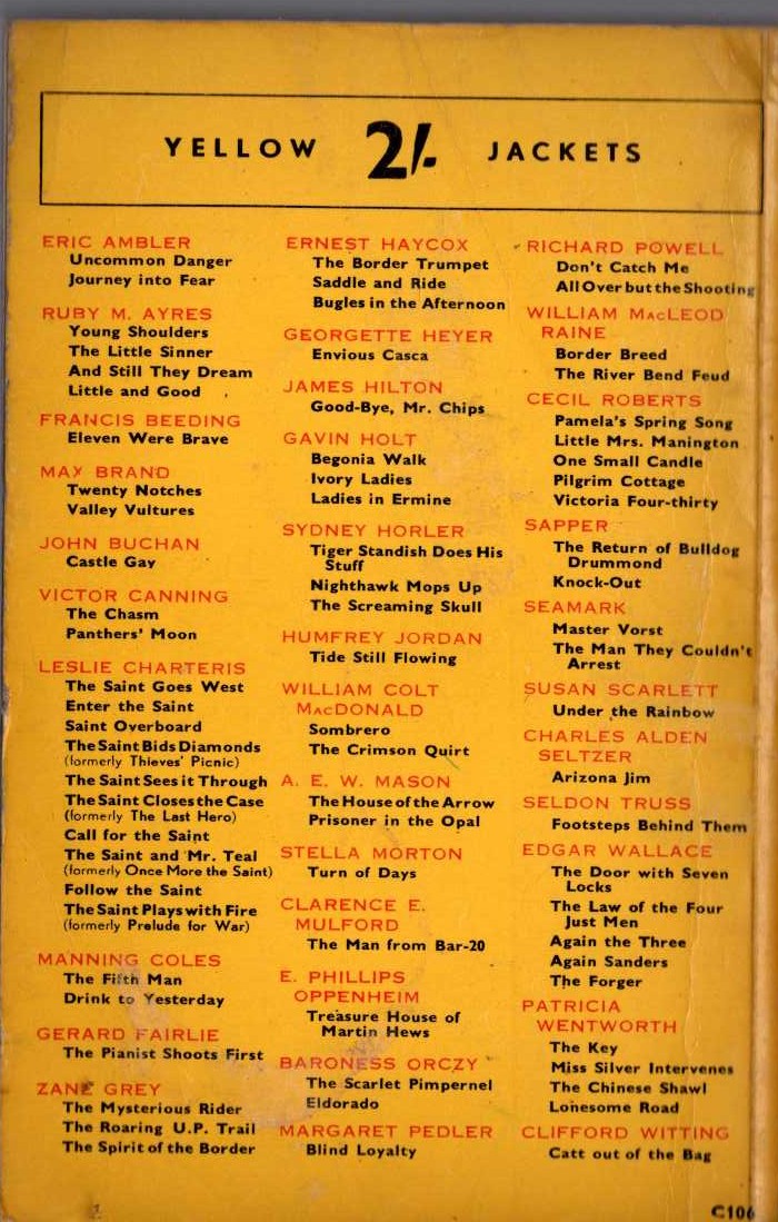 Seamark   THE AVENGING RAY magnified rear book cover image